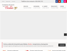 Tablet Screenshot of cortadoresdejamonbodas.com